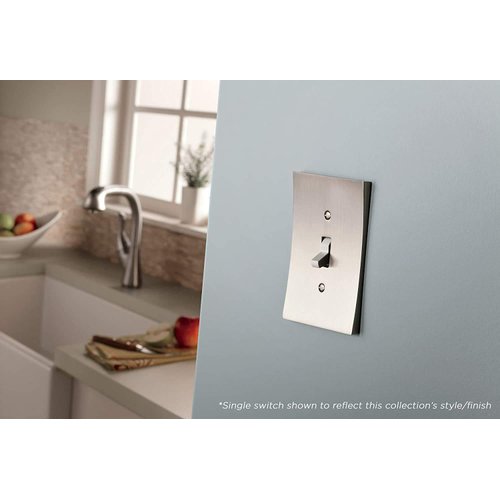 Franklin Brass 64930 Concave Single Duplex Outlet Wall Plate / Switch Plate / Cover, Satin Nickel