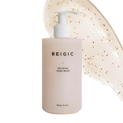 BEIGIC Refining Hand Wash | 300g / 10.6oz | Exfoliating Hand Wash | Walnut Shell Powder, Soapbark Extract, Lavender Oil & Mandarin Extract included | Vegan | Cruelty-Free | Korean Handcare