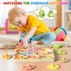 Zeoddler Wooden Puzzles for Toddlers, 8 Pcs Animal Matching Egg Puzzle, Montessori Toys for Boy Girl Easter Birthday Gifts, Preschool Learning Activities & Educational Toys for Boys, Girls