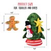 Singing Christmas Tree Plush Set | Includes 4 Soft Plush Ornaments with Plush Christmas Tree Shaped Carrier | Toy Christmas Tree | Singing Christmas Toys | Great Gift for Babies and Toddlers