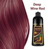 Dark Wine Red Hair Dye, Hair Dye Shampoo, Hair Color Shampoo for Men and Women, 3 in 1 Hair Dye Shampoo 16.9 Floz, Safe and Natural Shampoo Para Canas (Dark Wine Red)