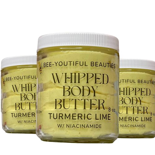 Bee-Youtiful Beauties Turmeric Body Butter | Butter with Oil for Skin butter | All Skin Types | Nourishing & Moisturizing Skin__ Cocoa Butter__ Mango Butter Sunflower Oil 4oz