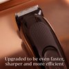 King C. Gillette Cordless Beard Trimmer for Men, Kit includes 1 Trimmer, 3 Interchangeable Combs, 1 Cleaning Brush, 1 Charger, 1 Travel Bag, BLUE