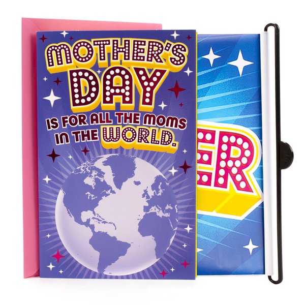 Hallmark Funny Mothers Day Card for Mom (Best Mom Ever Pull-Out Banner) (899MDL2033)