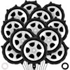 12 Pcs Tire Balloons,18 Inch Wheel Foil Balloons, Car Wheel Balloons Race Car Party Decorations for Birthday Party Race Car Theme Party Supplies