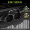 AUTOSAVER88 2.5 Inch Inlet Exhaust Tip, 2.5" Inlet 4" Outlet 9" Overall Length Black Powder Coated Finish Tailpipe Universal Stainless Exhaust Tips for 2.5" O.D. Tailpipe, Rolled Edge, Bolt On