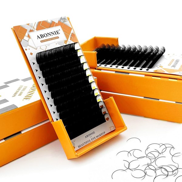 ABONNIE Cashmere Classic Individual Eyelash Extension Premium Ultra Matte Black Lashes Natural Soft Fluffy Mink Eyelash Extensions (11mm, 0.05-D)