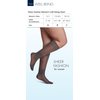 SIGVARIS Women's Sheer Fashion Open Toe Calf Height - 15-20mmHg Weight Compression Hose - Lightweight & Breathable in Soft Stretch Fabric for Comfortable Everyday Wear - Golden - B (Medium)
