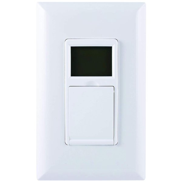 GE SunSmart Digital in-Wall Timer, Daily ON/Off Times, Programmable Settings, Sunset/Sunrise Presets, Vacation Security, White & Almond, Lights, Fans, Heaters, Timer Switch, Light Switch Timer, 32787