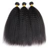 Yaki Straight Human Hair Bundles Yaki Bundles Human Hair 3 Bundles Human Hair 100% Unprocessed Brazilian Virgin Hair Bundles Yaki Human Hair Extensions Natural Color(1B-Yaki-26 28 30Inch)