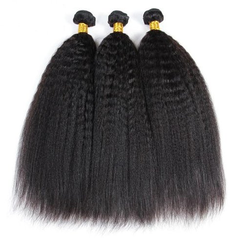 Yaki Straight Human Hair Bundles Yaki Bundles Human Hair 3 Bundles Human Hair 100% Unprocessed Brazilian Virgin Hair Bundles Yaki Human Hair Extensions Natural Color(1B-Yaki-26 28 30Inch)