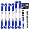 (2023 Upgrade) 78-108mm Stainless Steel Turnbuckles/Camber Link for 1/10 Traxxas Slash 4X4/2WD, Rustler 4X4 VXL, Stampede 4X4 VXL, Hoss 4X4,X-01, Bigfoot RC Car Hops Up Parts(Blue)