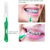 Uouovo Portable Orthodontic Oral Care Kit for Braces -2 Orthodontic Care Set - Dental Braces Kit, Interdental Brush Dental Wax Dental Floss Toothbrush Cleaning Kit(Green & Red)