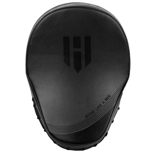 Hawk Sports Punching Mitts for Men, Women, and Kids, Leather Focus Mitts for Martial Arts & Boxing Training, Curved Punch Mitts for Karate, Kickboxing, Krav MAGA, Muay Thai & Taekwondo (All-Black)