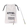 Stainless Steel Tongue Scraper Eco-Friendly Pouch for Adults and Kids - Durable Tongue cleaner - Tough Scraper Oral Care & Hygiene-Unique design-ATTRI.