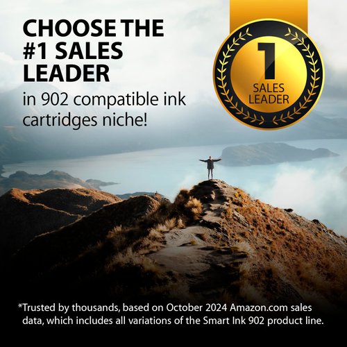 Smart Ink Compatible Ink Cartridge Replacement for HP 902XL 902 XL (2 Black, Combo Pack) to use with OfficeJet Pro 6978 6968 6970 6975 6960 Officejet 6962 6958 6950 6954 6951 6956 6961 6963 6964 6966