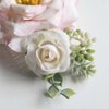 Fangsen Wedding Boho White Rose Flower Hair Clips Floral Hair Accessories for Brides and Bridesmaids Silver (Pink)