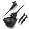 EMVANV 5 PCs Hair Dyeing Set,Hair Dye Coloring Kit Hair Bleach Kit Hair Coloring Tool with Folding Bowl Dyeing Brush Dyeing Comb and Hairpin(Black)