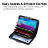 Kaabao Credit Card Holder, Metal Card Wallet for Women Men, Slim ID Card Holders RFID Blocking Protector Sleeves Aluminum Business Hard Case (Black)