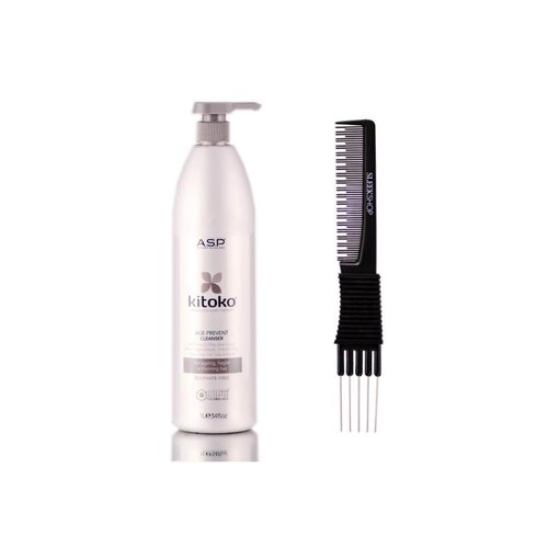 yper Asp Kitoko Age Prevent Cleanser (34 oz) with Teasing Comb Pack 1