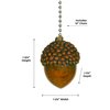 Rivers Edge Products 12" Ceiling Fan Pull Chain Extender, Pull String Extension for Light Fixture, Decorative Nature Ornament, Room, House, or Cabin Decor, Acorn