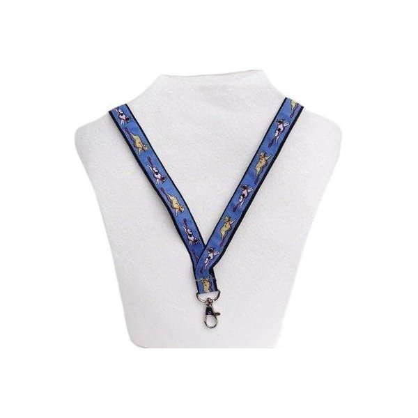 French Bulldog Dog Breed Neck Lanyard for ID or Keys - Blue