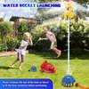 ROHSCE Water Rocket Sprinkler for Kids, Launch Water Rocket Kids Water Toys for The Backyard Rocket Sprinkler Toy Outdoor Kids' Toys Water Summer Water Toys for Kids Ages 3-12 (with Water Pipe)