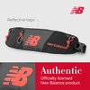 New Balance Running Belt, Fanny Pack Waist Bag for Men and Women, Black, Red, One Size