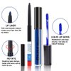 evpct 2Pcs Royal Light Blue Matte Liquid Lipstick and Lip Liner Pencil Makeup Set DNM Blue Lipstick 24H and with Lip Liner Set Waterproof Long Lasting labiales mate 24 horas originales 21#