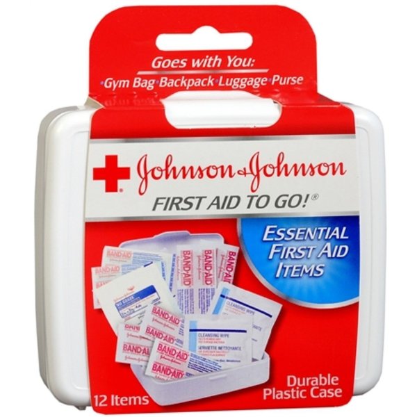 JOHNSON & JOHNSON First Aid to Go Kit 12 Items 1 Each (Pack of 3)