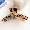 FAELBATY Big Hair Claw Clips Banana Claw Clip 4.5" Big Claw Clip for Thin Medium Volume Hair, Tortoise Barrettes Celluloid French Butterfly Jaw Clips, Leopard Print Hair Accessories for Women Girls