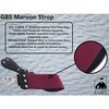 G.B.S Ultra Wide Straight Razor Strop Handmade Barber Leather Razor Strop for Sharpening Razor, Knives Dual Sharpening Strap Black and Maroon with Fine Edges blades 3" x 26" for Men