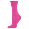 MeMoi Women's Flat-Knit Rayon Blend Crew Socks Fuchsia One Size