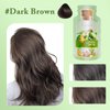 Natural Plant Hair Dye,Bubble Plant Hair Dye,20ml 10Packs/Box,Plant Hair Dye Shampoo for Dark Hair Dye for Women Men (Chestnut Brown)