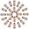 Chinco 24 Pieces Double Grip Hair Clips Metal Snap Hair Clips Women Hair Barrettes for Hair Making, Salon Supplies (Red Ancient Bronze, 2 Inch)