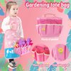 JOI MEW Kids Pink Gardening Tools Set, Garden Toys w/Metal Rake, Shovel, Trowel, Watering Can, Gloves, Tote Bag, Plant pots, DIY Bookmark Kits, Spring Summer Toy Outdoor Gift for Toddler Boy Girl