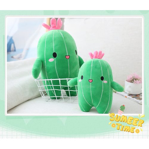 NatureMan Cactus Stuffed Plant Plush Toy with Smile Face Super Cute Soft Cactus Plush Pillow Creative Plush Plant Cactus Decoration Great Birthday Gift for Kids Girls Boys (Small)