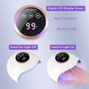 LadyMisty 72W UV LED Nail Lamp Light Dryer for Nails Gel Polish with 18 Beads 3 Timer Setting & LCD Touch Display Screen, Auto Sensor, Professional Nails, White…