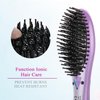 SweetLF Pro Hair Straightener Brush- Precision 6-Level Temp Control & Million-Count Negative Ions for Smooth, Frizz-Free Locks (Rose Purple)