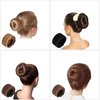 4 Pcs Magic Hair Bun Maker-Donut Bun Maker for Hair，Ballet Bun for Women and Kids(4 Brown)