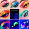 BEUSELF DE'LANCI Highly Pigmented La Catrina Neon Eyeshadow Palette,54 Colors Matte Shimmer Glitter Vibrant Blacklight Makeup Palettes Glow In The Dark Makeup, Blendable Waterproof Rainbow Uv Makeup