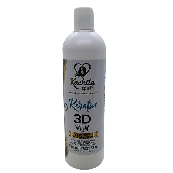 NEW Brazilian Keratin Treatment Hair Straighteners IMPROVED FORMULA 3D Hight Bright Kachita Spell Made in USA (16 floz)