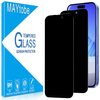 MAYtobe [2-Pack Privacy Screen Protector for iPhone 16 Plus Tempered Glass, Anti Spy, No Bubbles, Anti Scratch, Easy to Install