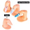 Lorvain 50 Pieces Practice Fingers Training, Nail Manicure Training Fingers Nail Practice Fingers Model, Acrylic Nails Practice Finger Nail Art Training Display Decoration