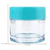 Beauticom 7 Gram / 7 ML (Quantity: 24 Pieces) Thick Wall Round Leak Proof Clear Acrylic Jars with Teal Lids for Beauty, Cream, Cosmetics, Salves, Scrubs