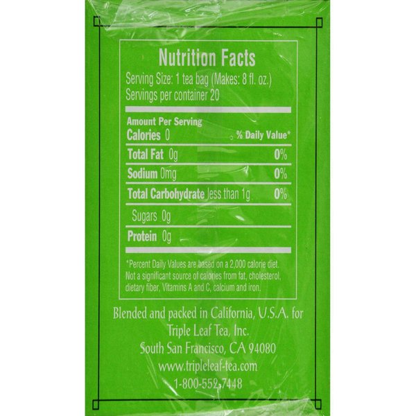 TRIPLE LEAF Decaf Green Tea, 20 CT