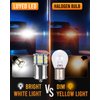 LUYED 1156 LED Bulb New generation 12-24v Super Bright Low Power ! 650 Lumens 1156 1141 1003 LED Light Bulb for Back Up Reverse Lights Brake Lights Tail Lights Rv lights,White,Pack of 5