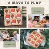 Christmas Tic Tac Toe Game, Santa vs Rudolph Holiday Coffee Table Decor, Versatile Home Accents Natural Wood Tic Tac Toe Board for Classic Two Person Games, 8.63 Inches Tic Tac Toe, Two Ways to Play