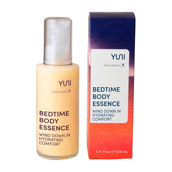 YUNI Beauty Hydrating Body Lotion (3.4 oz) Bedtime Body Essence with Melatonin & Chamomile - Tranquil Aromatherapy Lotion for Relaxing, Restful Sleep - Vegan, All Natural, Paraben-Free, Cruelty-Free