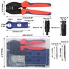 YXGOOD Solar Crimping Tool for Solar Panel Cable with 12 Pairs Solar Connectors, 1PCS Solar Crimper, 2 PCS Spanner Wrench, Crimper Tool for 2.5/4/6mm² Solar PV Wire
